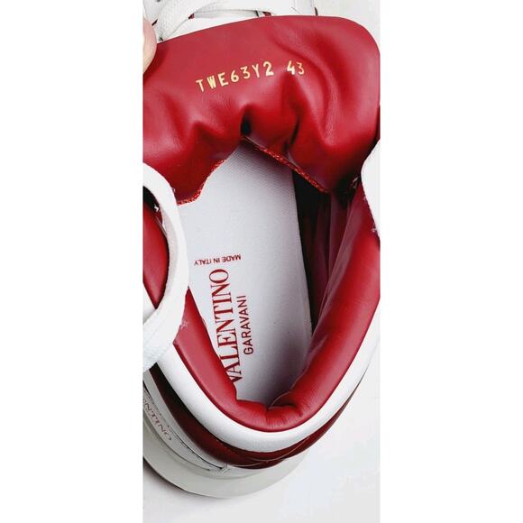 Valentino Garavani Sneakers Men Leather White/Red US 10. main image 5